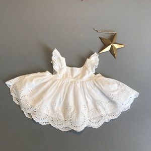 Baby Gap Eyelet White Embroidered Blouse